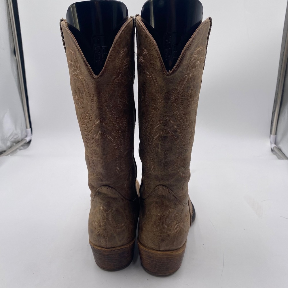 Roper 09-021-1566-2024 Western Cowboy Boots Women 9 Brown Embroidered Point Toe - Picture 9 of 13